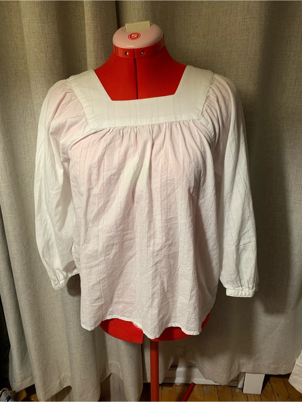 GAP White Square-Neck Peasant Top